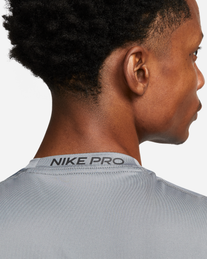 Nike Pro Men's Dri-FIT Tight Sleeveless Fitness Top - Smoke Grey/Black - View 5