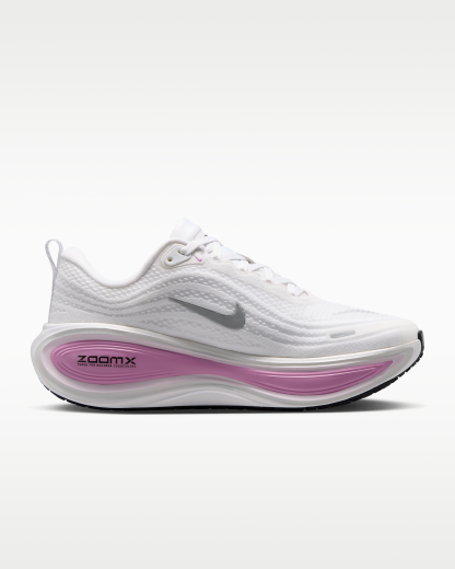 Nike Vomero Plus Women's Road Running Shoes - White/Bleached Lilac/Summit White/Metallic Silver - View 3