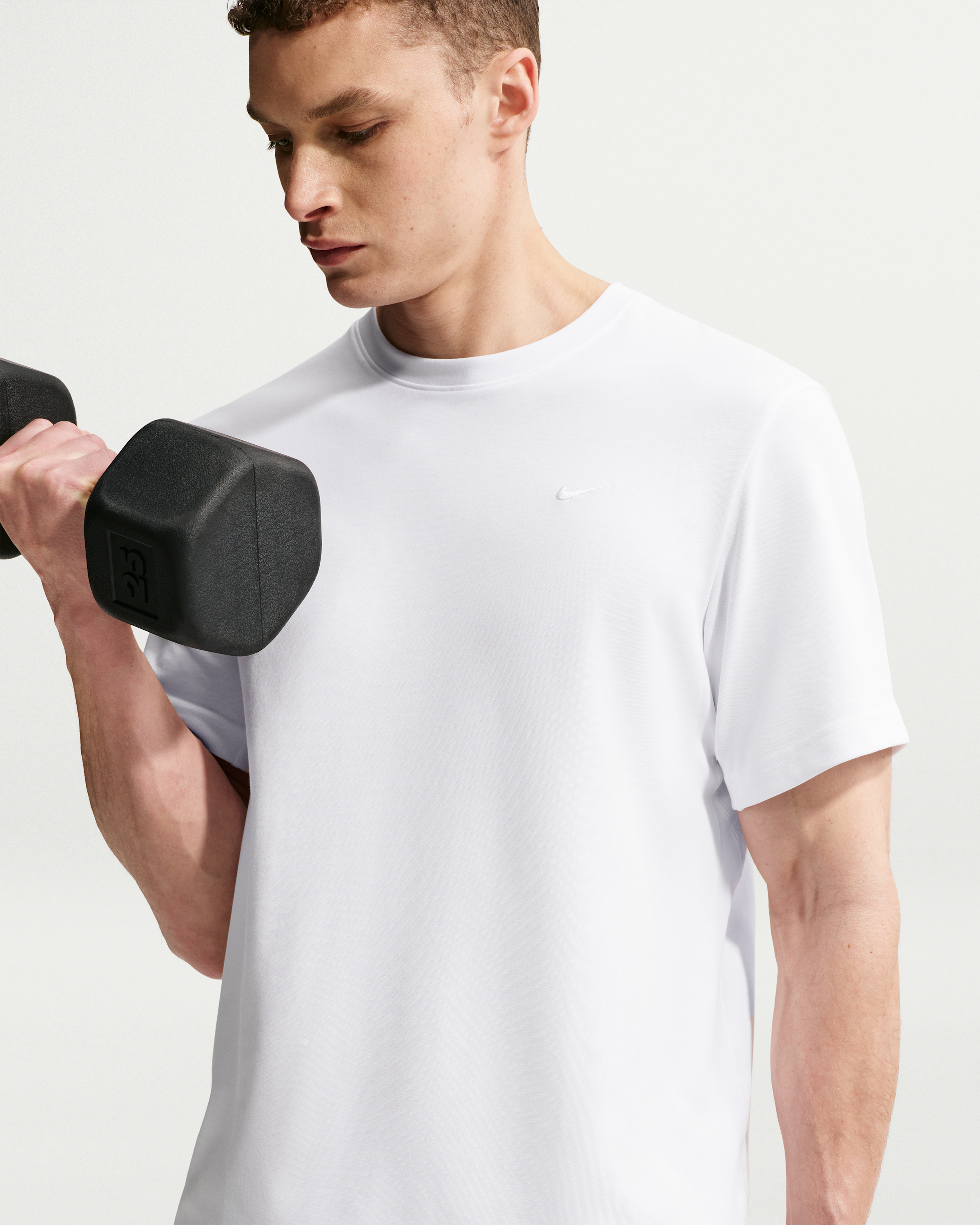 Nike Primary Men's Dri-FIT Short-sleeve Versatile Top - White/White - View 3