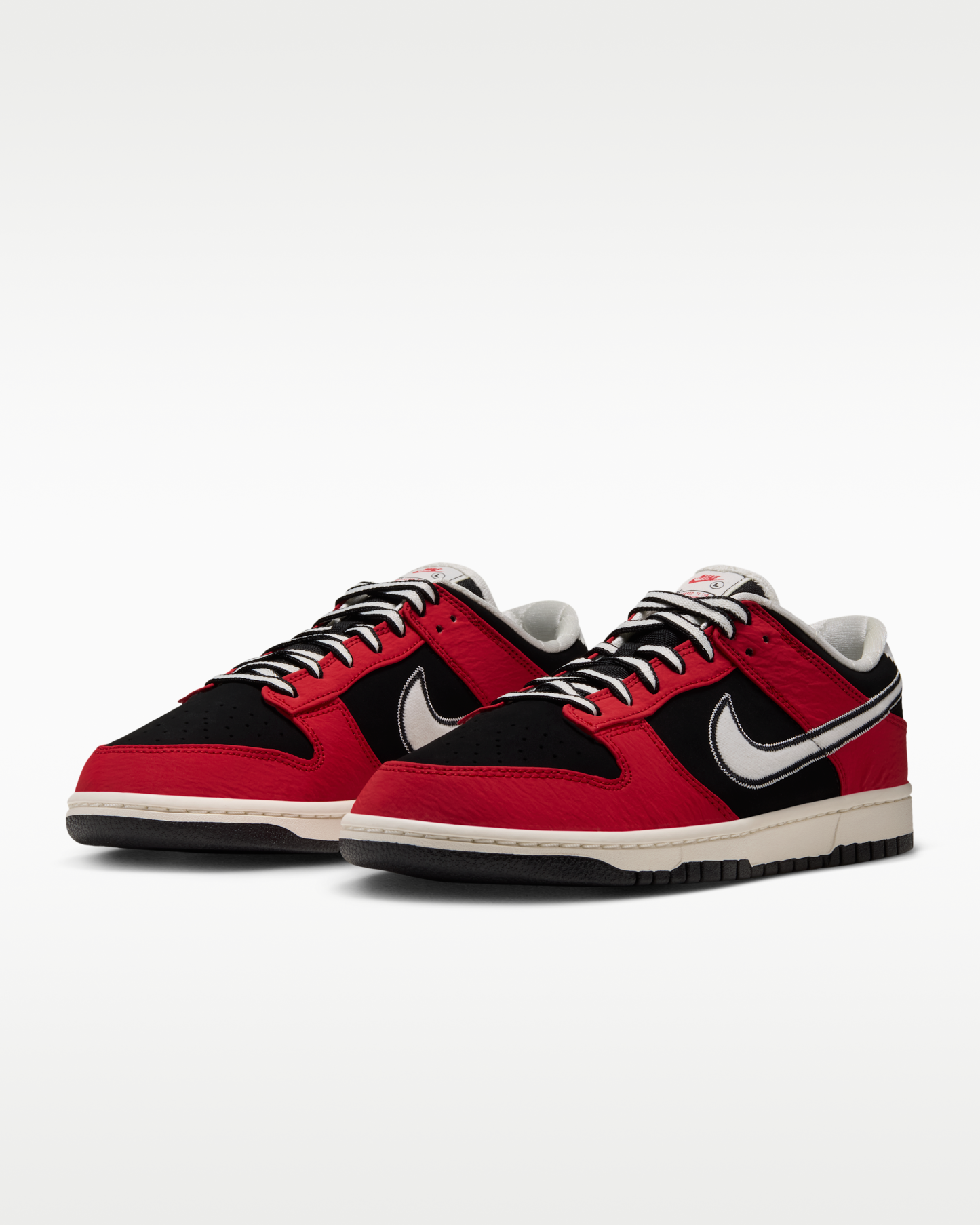 Nike Dunk Low Retro Men's Shoes - Black/University Red/Sail - View 5