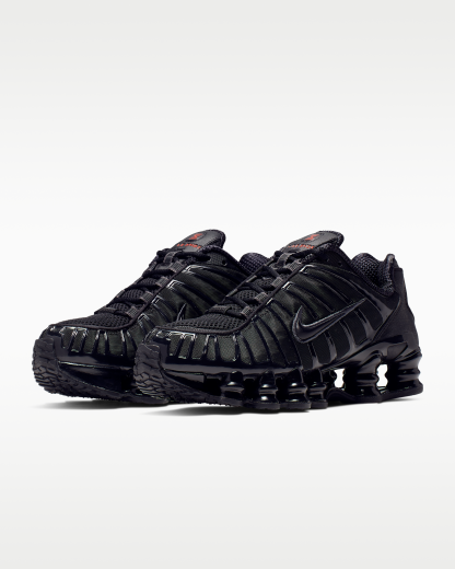 Nike Shox TL Women's Shoes - Black/Metallic Hematite/Max Orange/Black - View 5