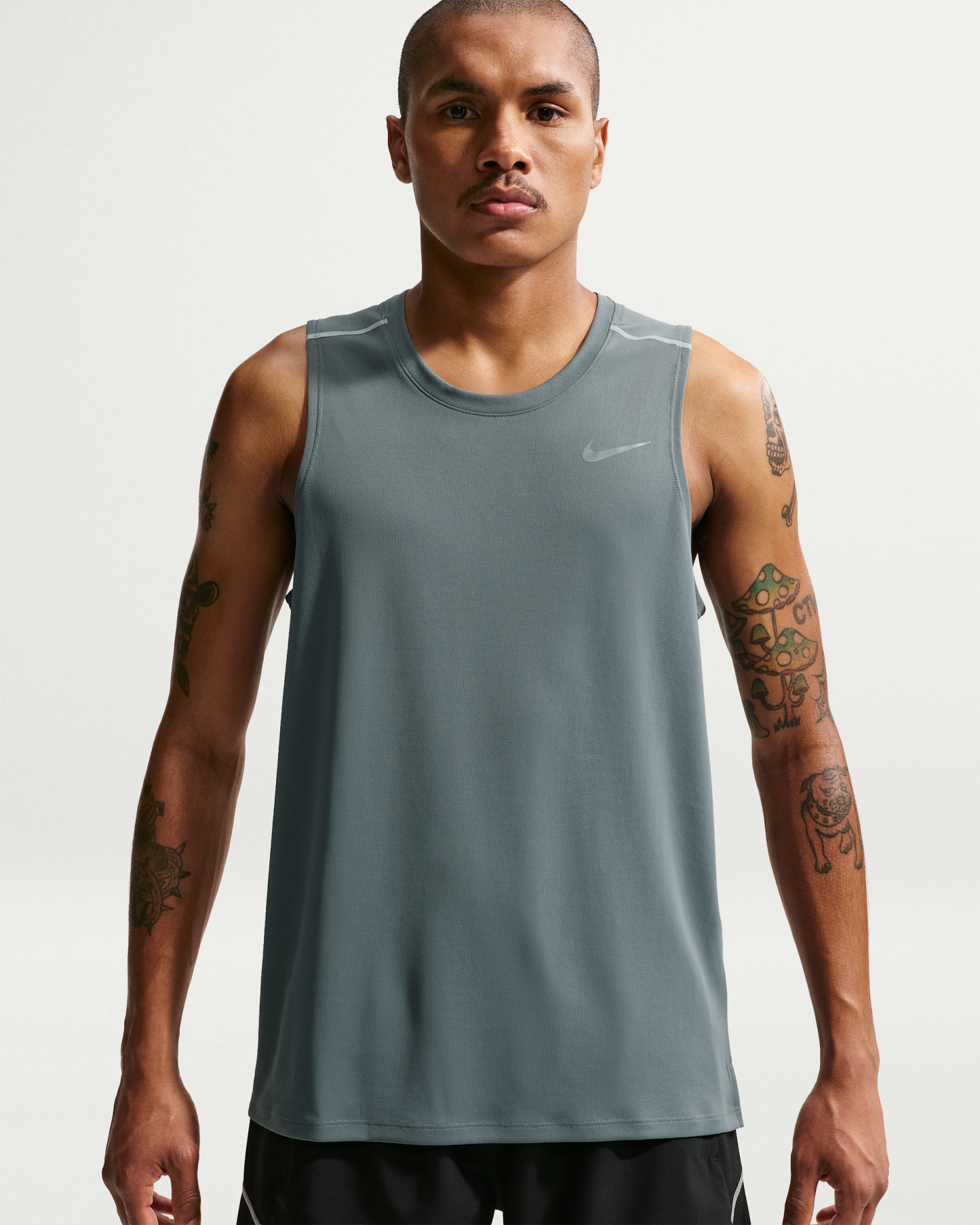 Nike Miler Men's Dri-FIT Running Tank Top - Smoke Grey - View 1