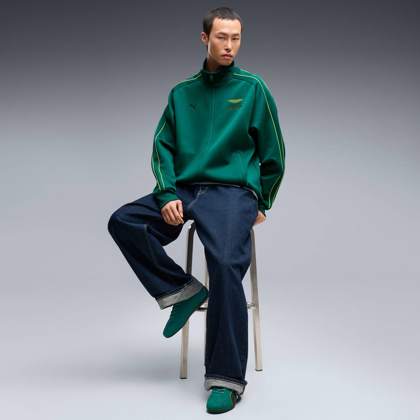 PUMA x ASTON MARTIN ARAMCO F1® TEAM Speedcat Low Sneakers Unisex - Green Lux-PUMA Black - Image 3