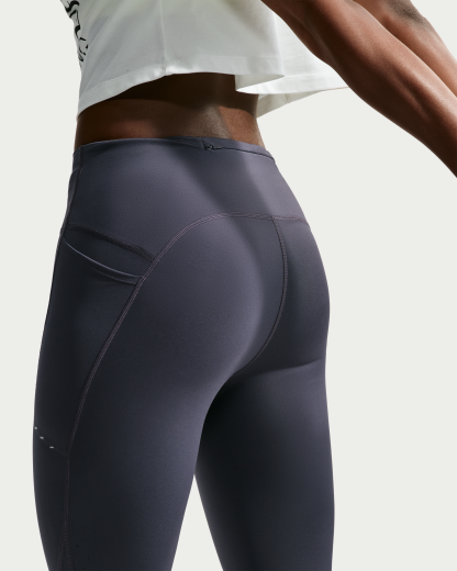 Nike Swift Women's High-Waisted 7/8 Running Leggings with Pockets - Gridiron - View 3