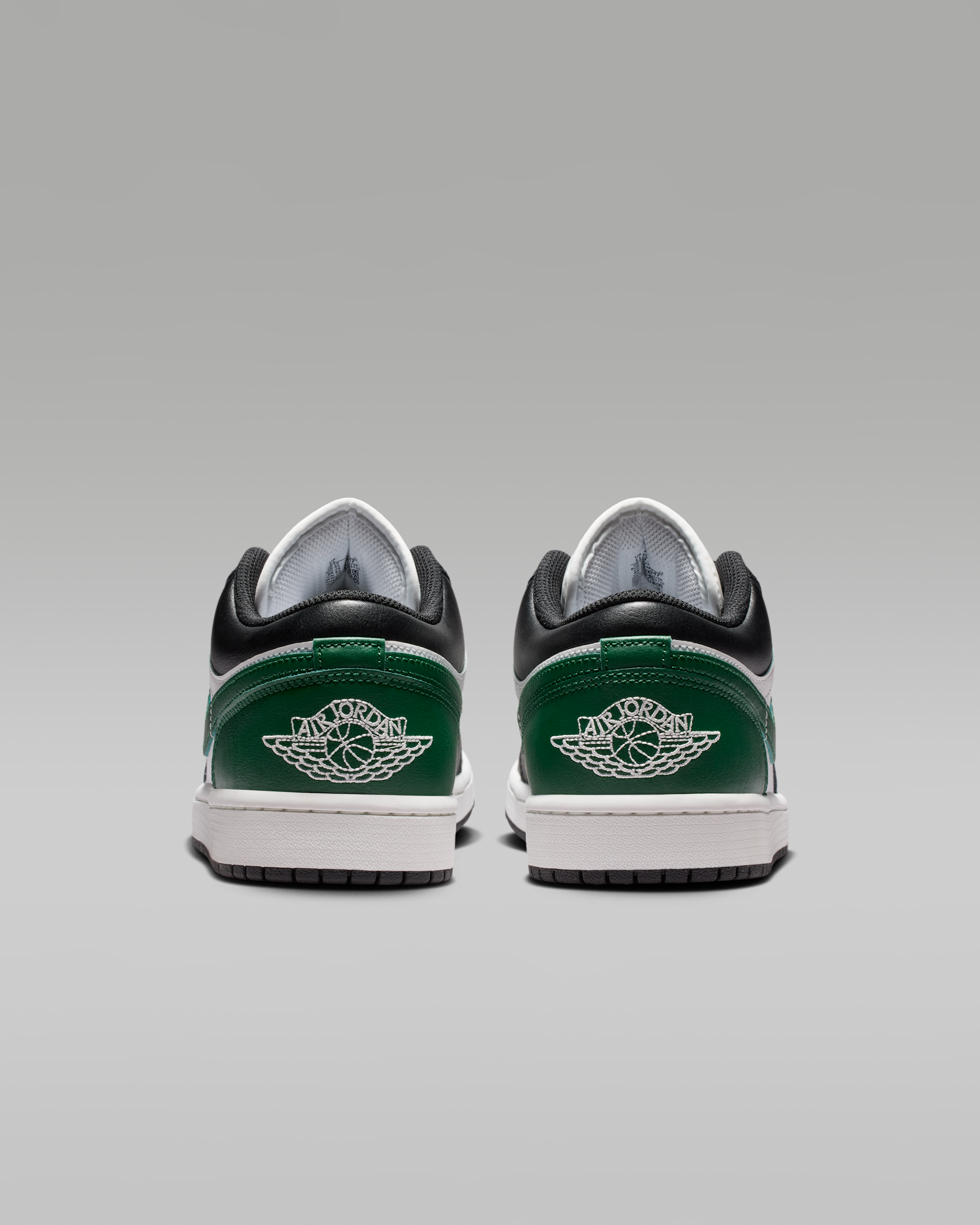 Air Jordan 1 Low Men's Shoes - Black/Gorge Green/Summit White - View 6