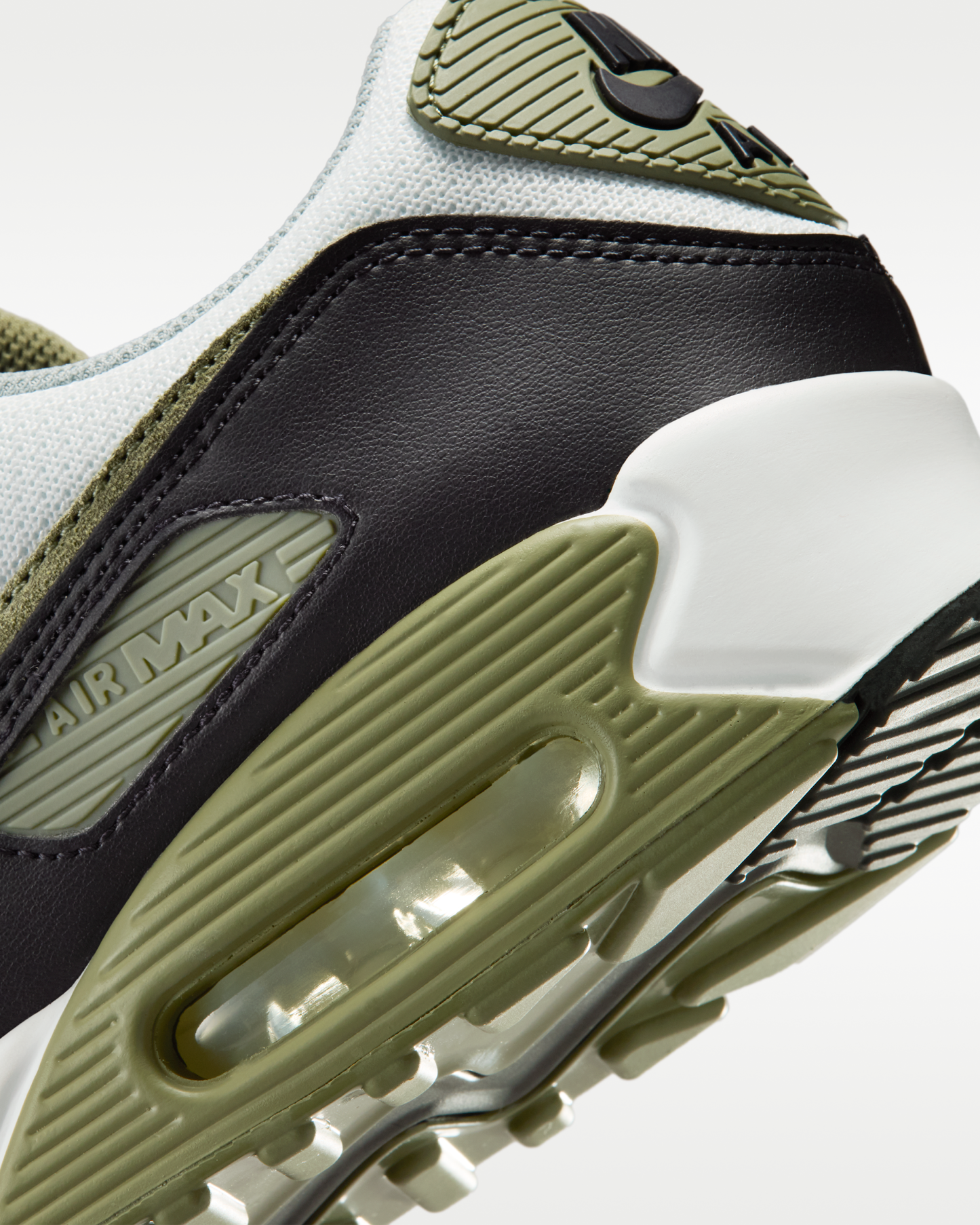 Nike Air Max 90 Men's Shoes - Summit White/Light Pumice/Black/Silver Sage - View 8