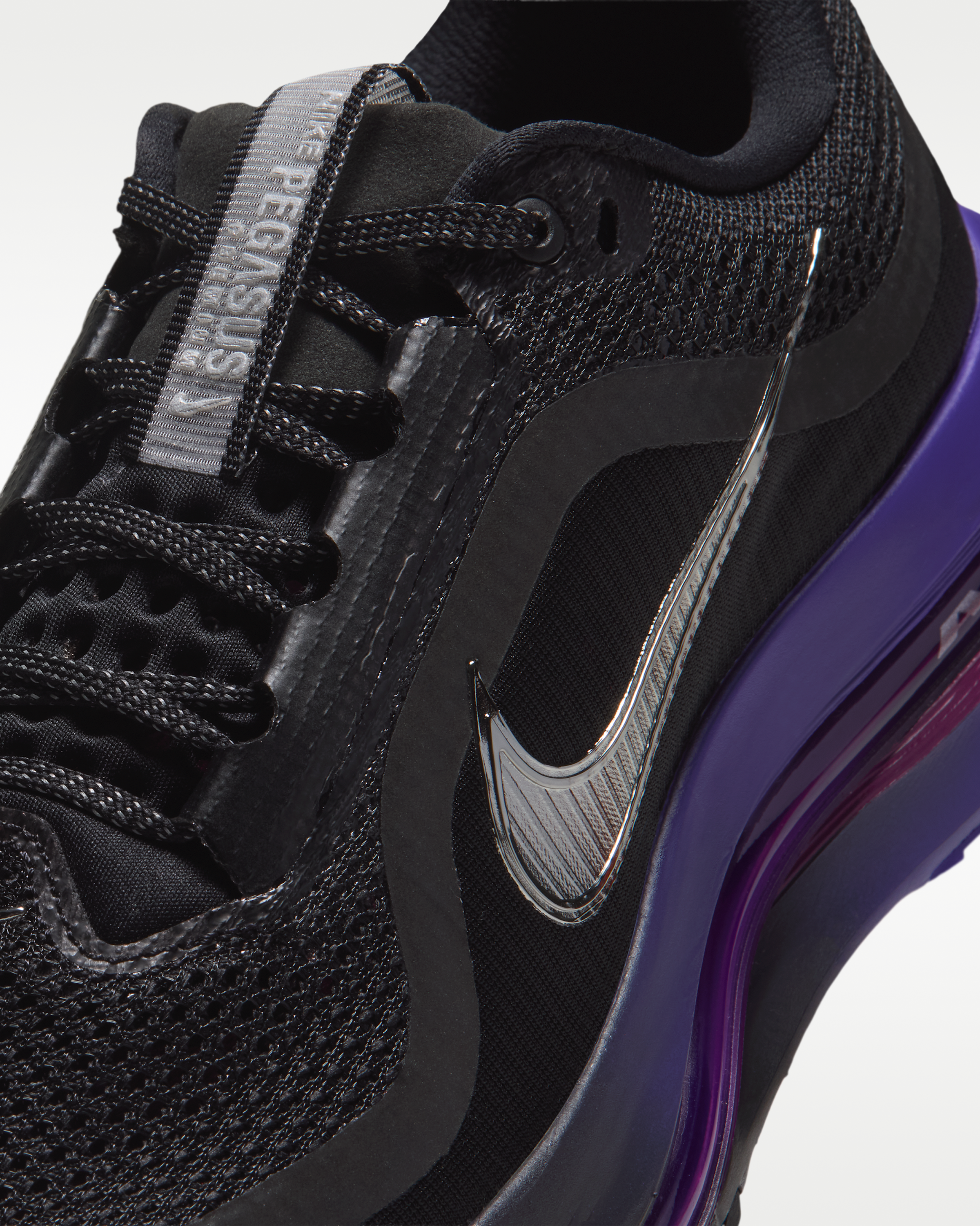 Nike Pegasus Premium Women's Road Running Shoes - Black/Dark Concord/True Berry/Metallic Silver - View 7