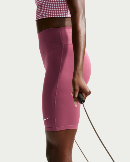 Nike One Women's High-Waisted 20.5cm (approx.) Biker Shorts - Pink Smoke/White - View 4