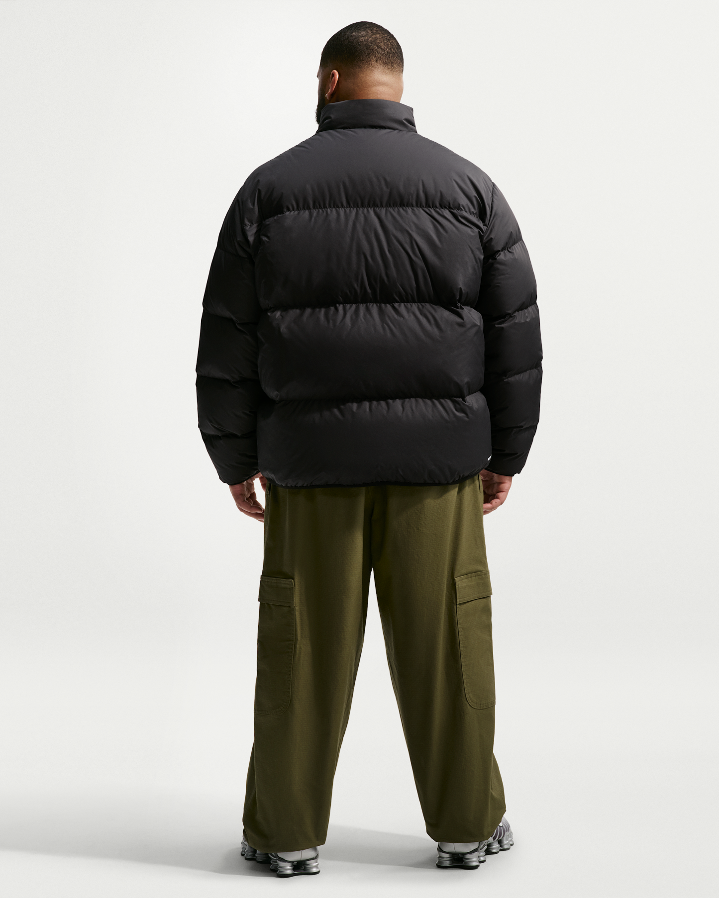 Nike Sportswear Club Men's Therma-FIT Down Puffer Jacket - Black/White - View 10