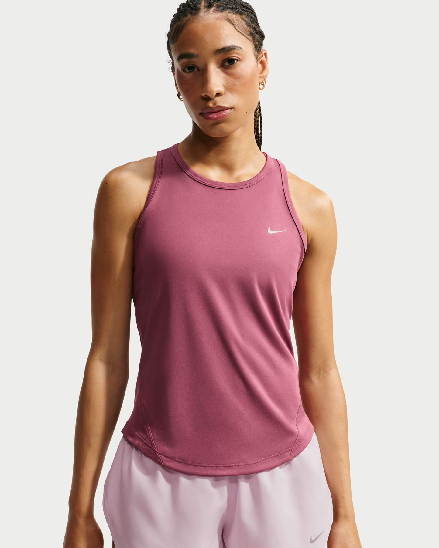 Nike Tempo Women's Dri-FIT Running Tank Top - Pink Smoke - View 1