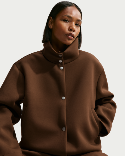Nike Article Fleece Women's Oversized Jacket - Cacao Wow/Cacao Wow - View 1