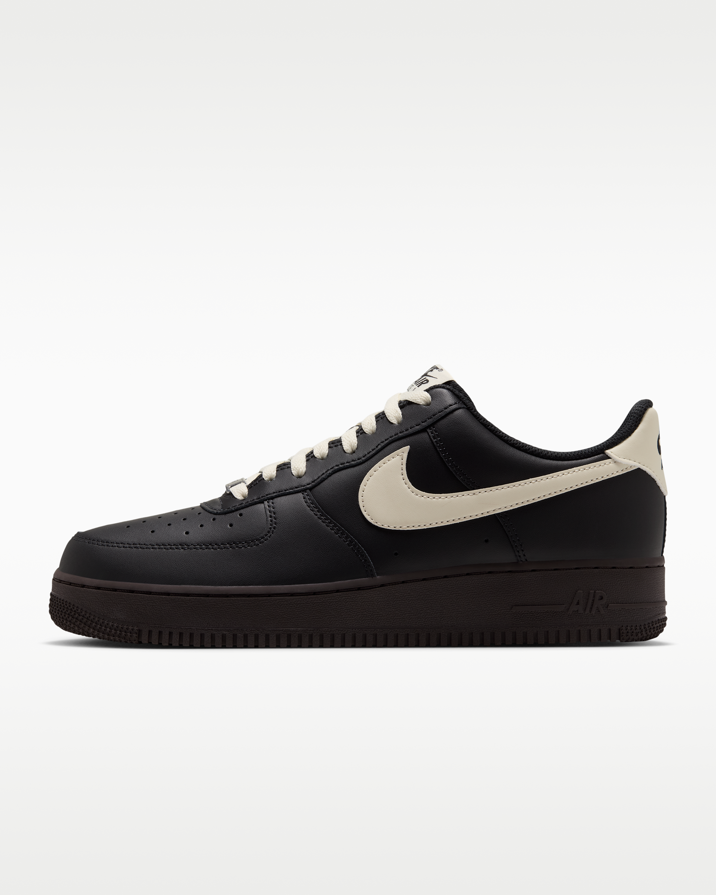 Nike Air Force 1 '07 Men's Shoes - Black/Velvet Brown/Coconut Milk - View 1