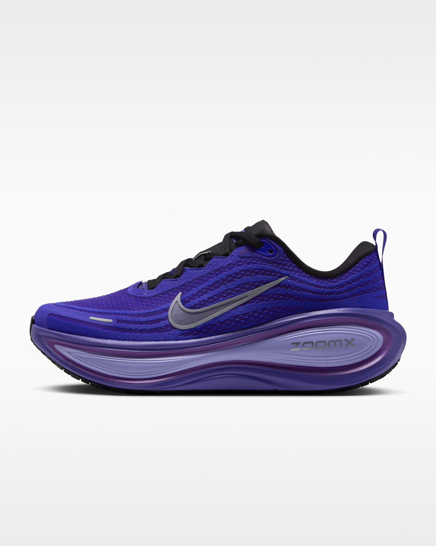 Nike Vomero Plus Women's Road Running Shoes - Black/Persian Violet/Vivid Violet/Metallic Silver - View 1