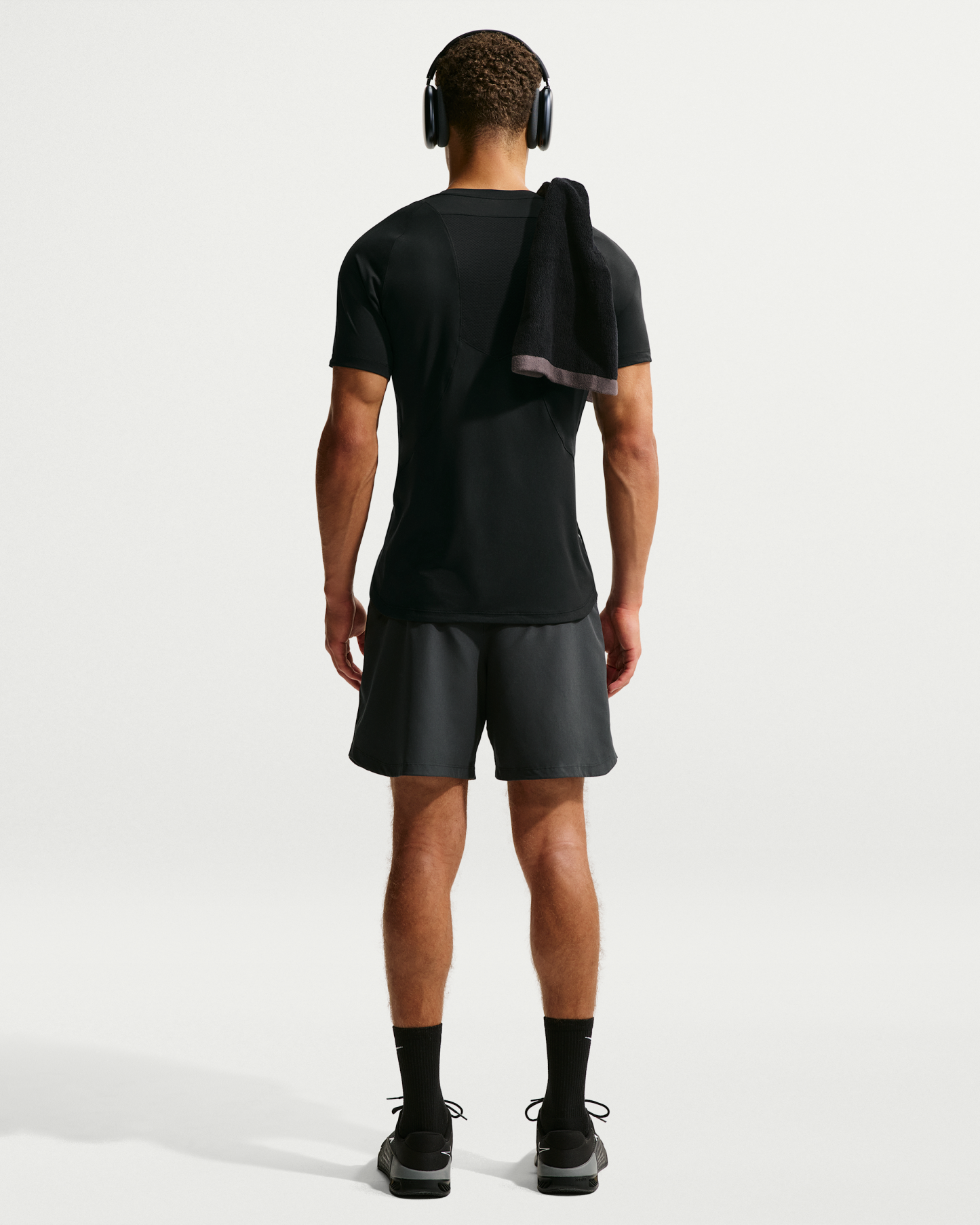 Nike Pro Training Men's Dri-FIT ADV Short-Sleeve Top - Black/Black/White - View 5