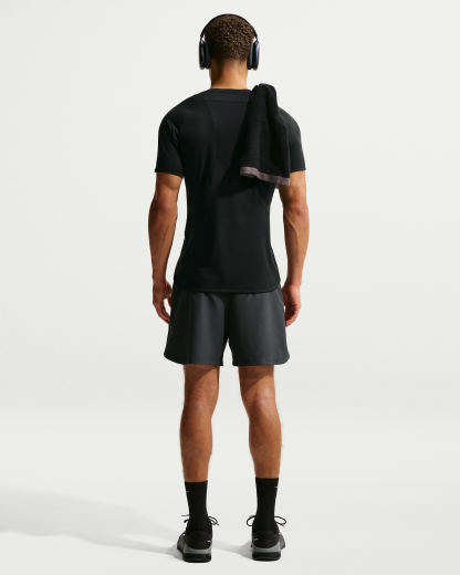 Nike Pro Training Men's Dri-FIT ADV Short-Sleeve Top - Black/Black/White - View 5