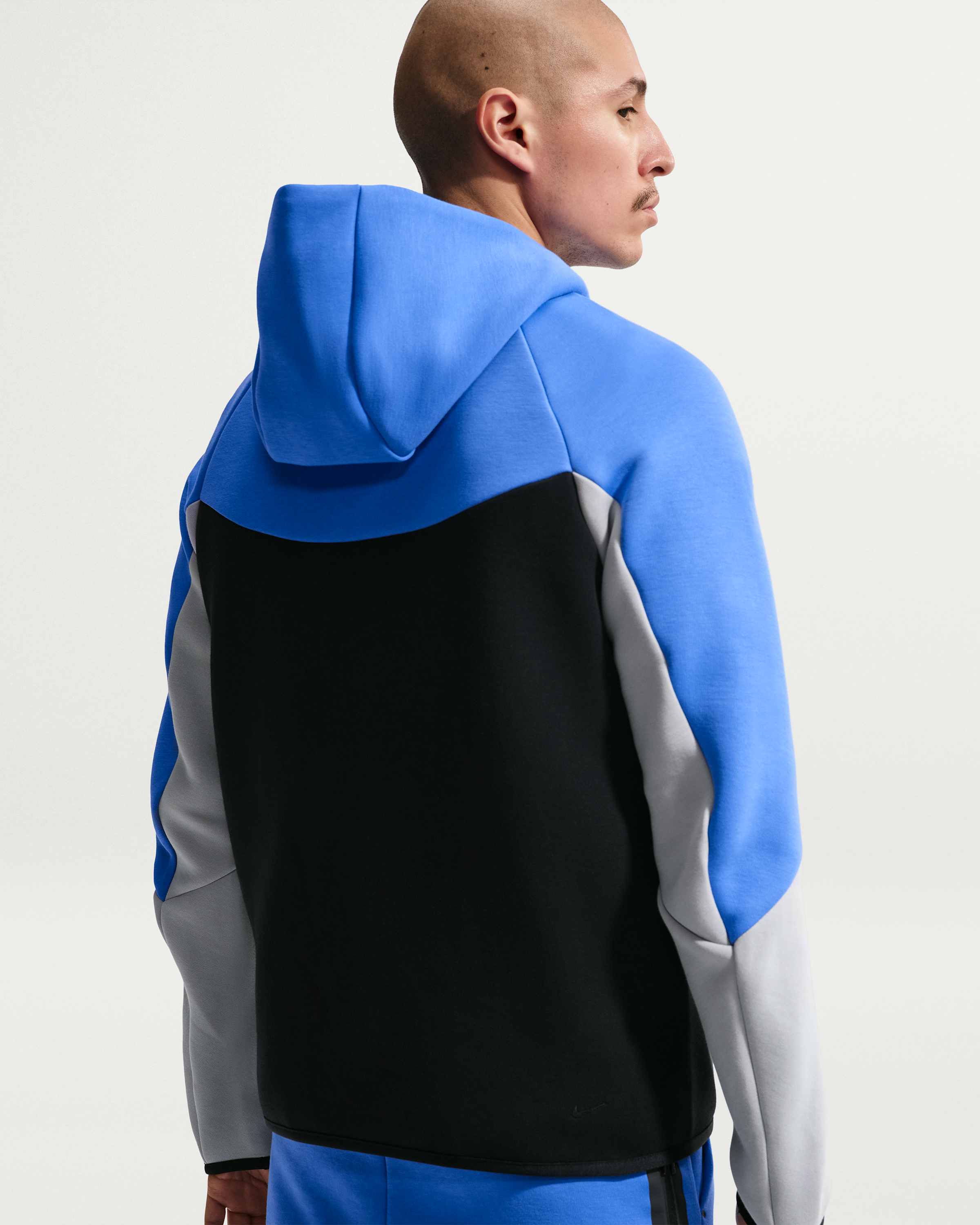 Nike Tech Men's Fleece Windrunner Full-Zip Jacket - Blue Crystal/Black/Light Smoke Grey/Black - View 2