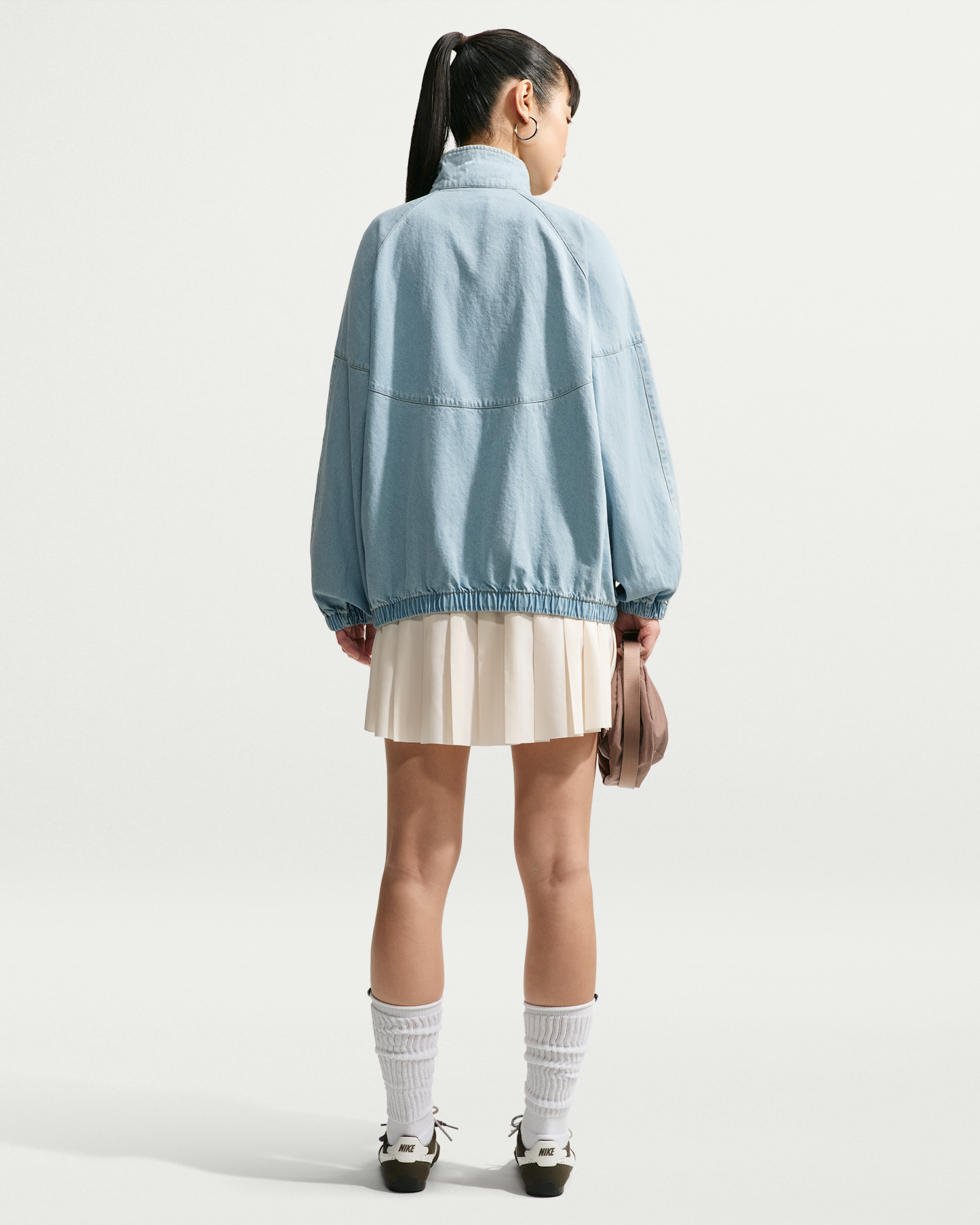 Nike Windrunner Women's Oversized Denim Jacket - Light Armoury Blue/Work Blue - View 5