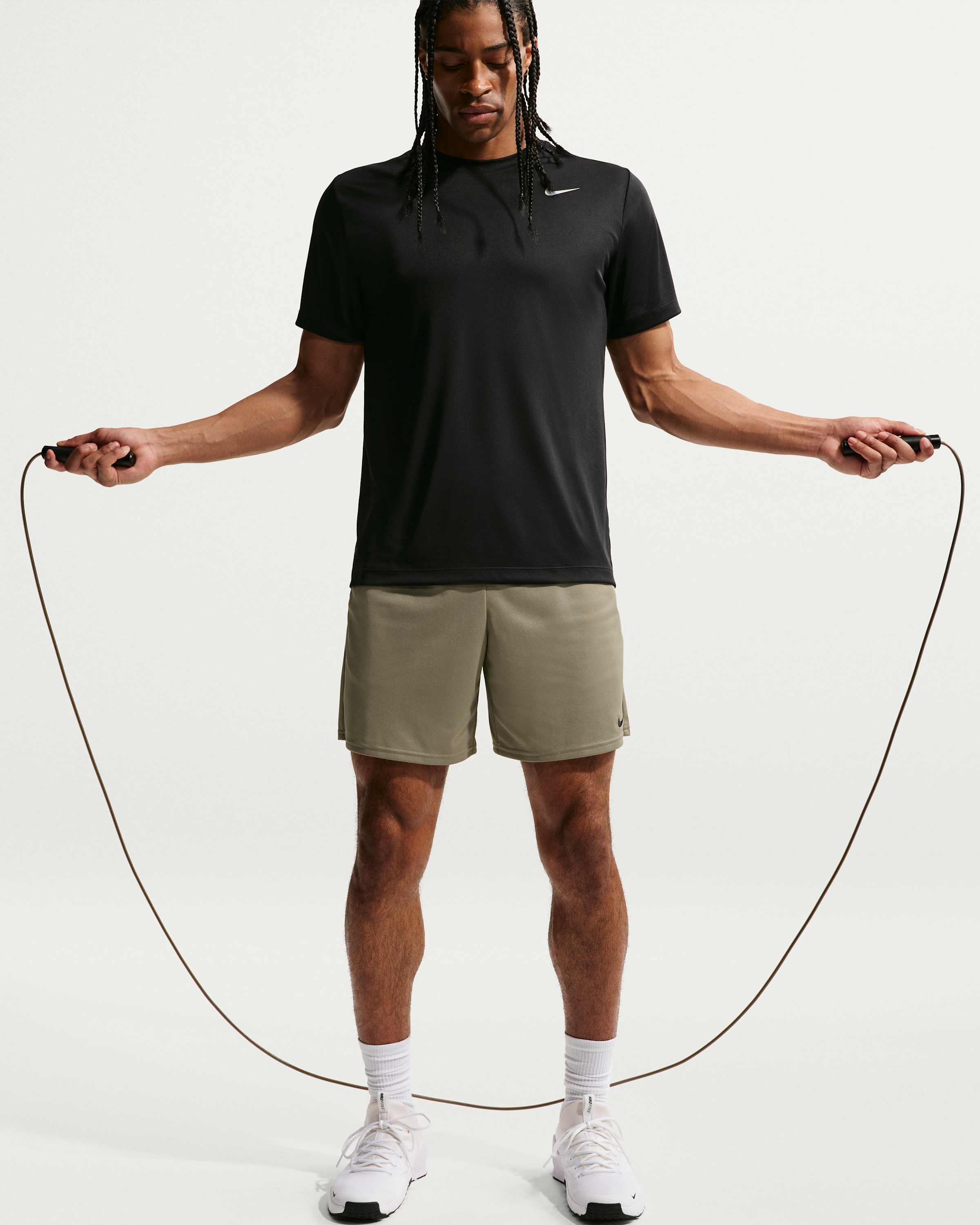 Nike Men's Dri-FIT Training T-Shirt - Black/Matte Silver - View 3
