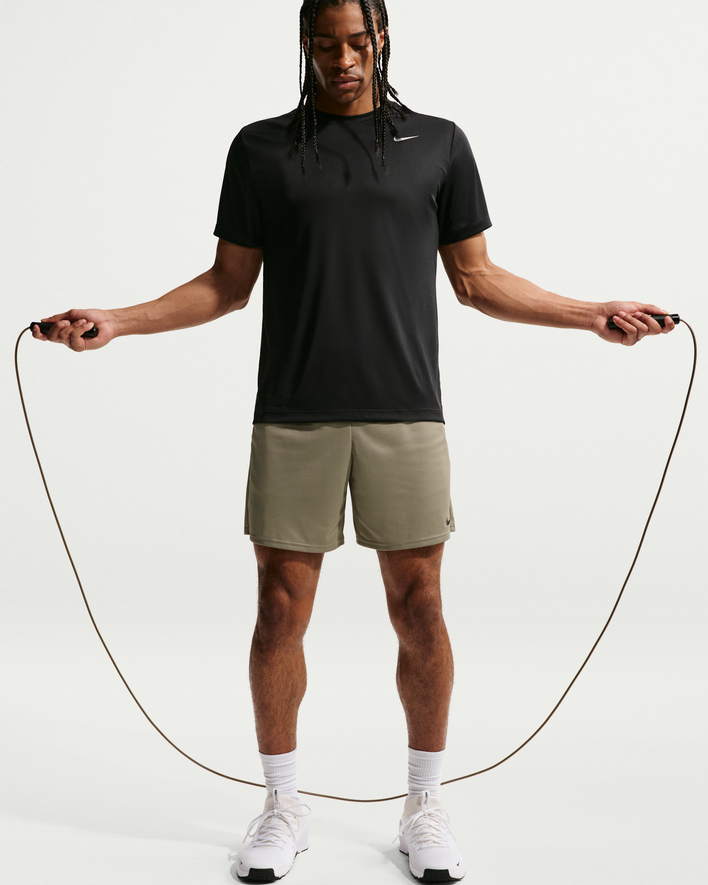 Nike Men's Dri-FIT Training T-Shirt - Black/Matte Silver - View 3