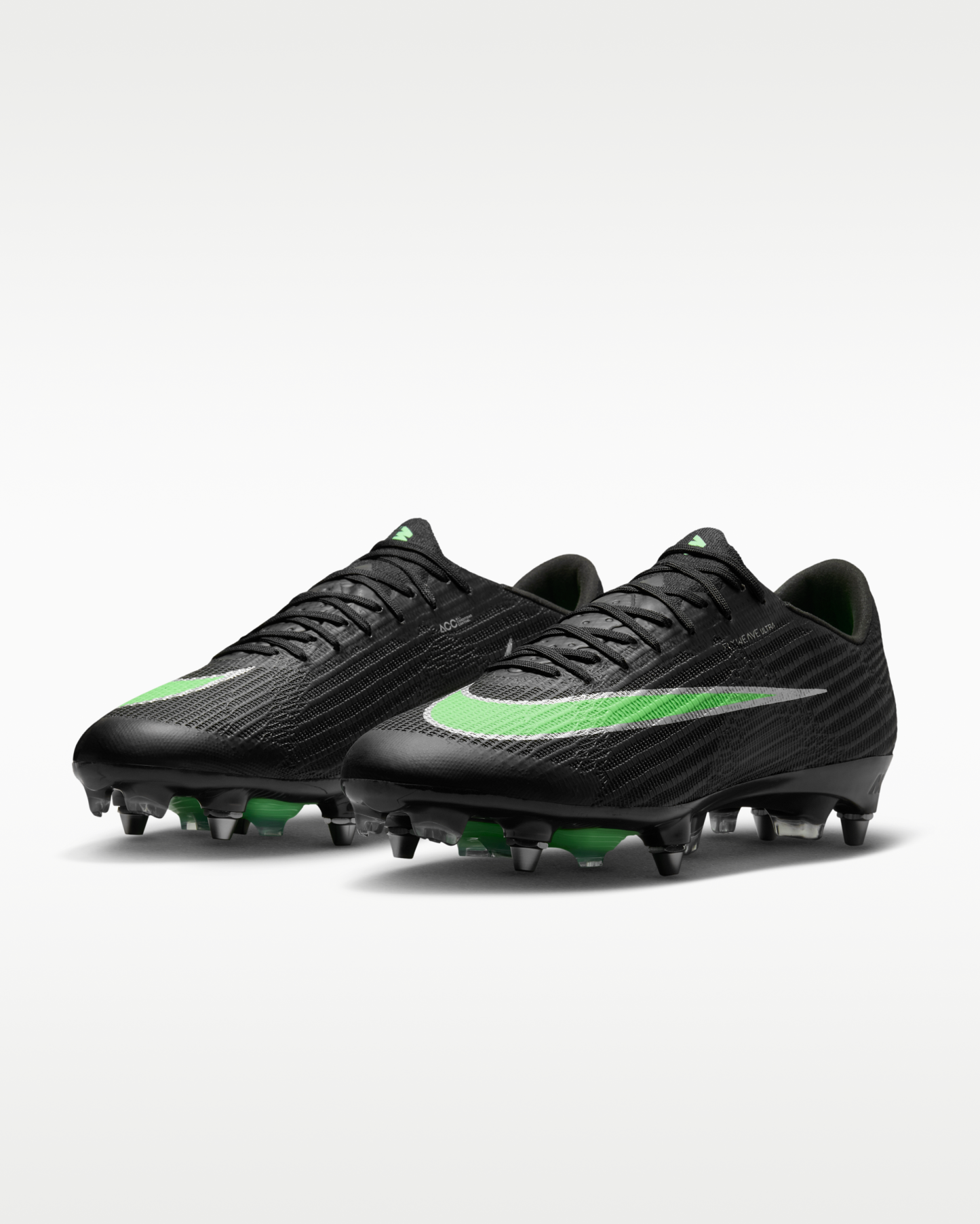 Nike Mercurial Superfly 11 Elite Soft-Ground Low-Top Football Boots - Black/Black/Illusion Green - View 5