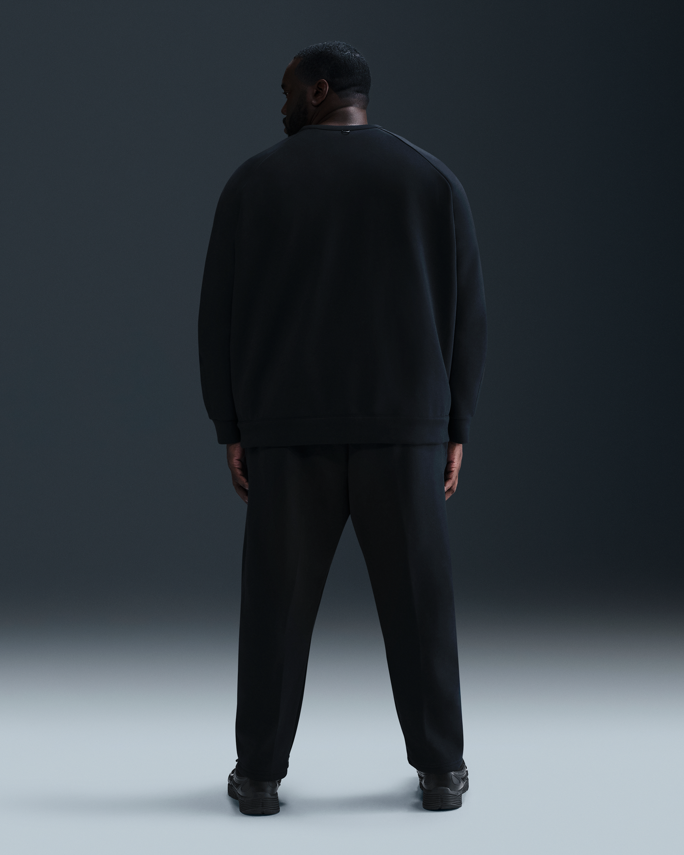 Nike 24.7 ImpossiblySoft Men's Dri-FIT Crew - Black/Dark Smoke Grey - View 12