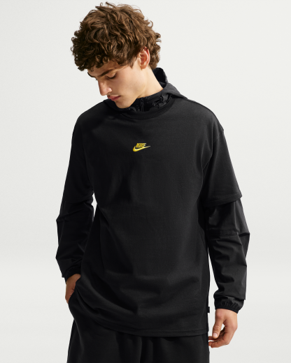 Nike Sportswear Premium Essentials Men's T-Shirt - Black/Chrome Yellow - View 1