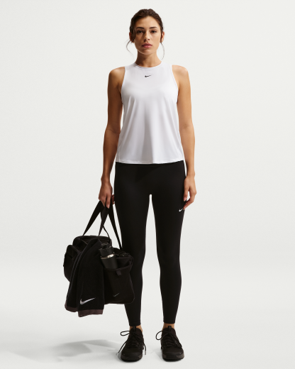 Nike One Classic Women's Dri-FIT Tank Top - White/Black - View 4