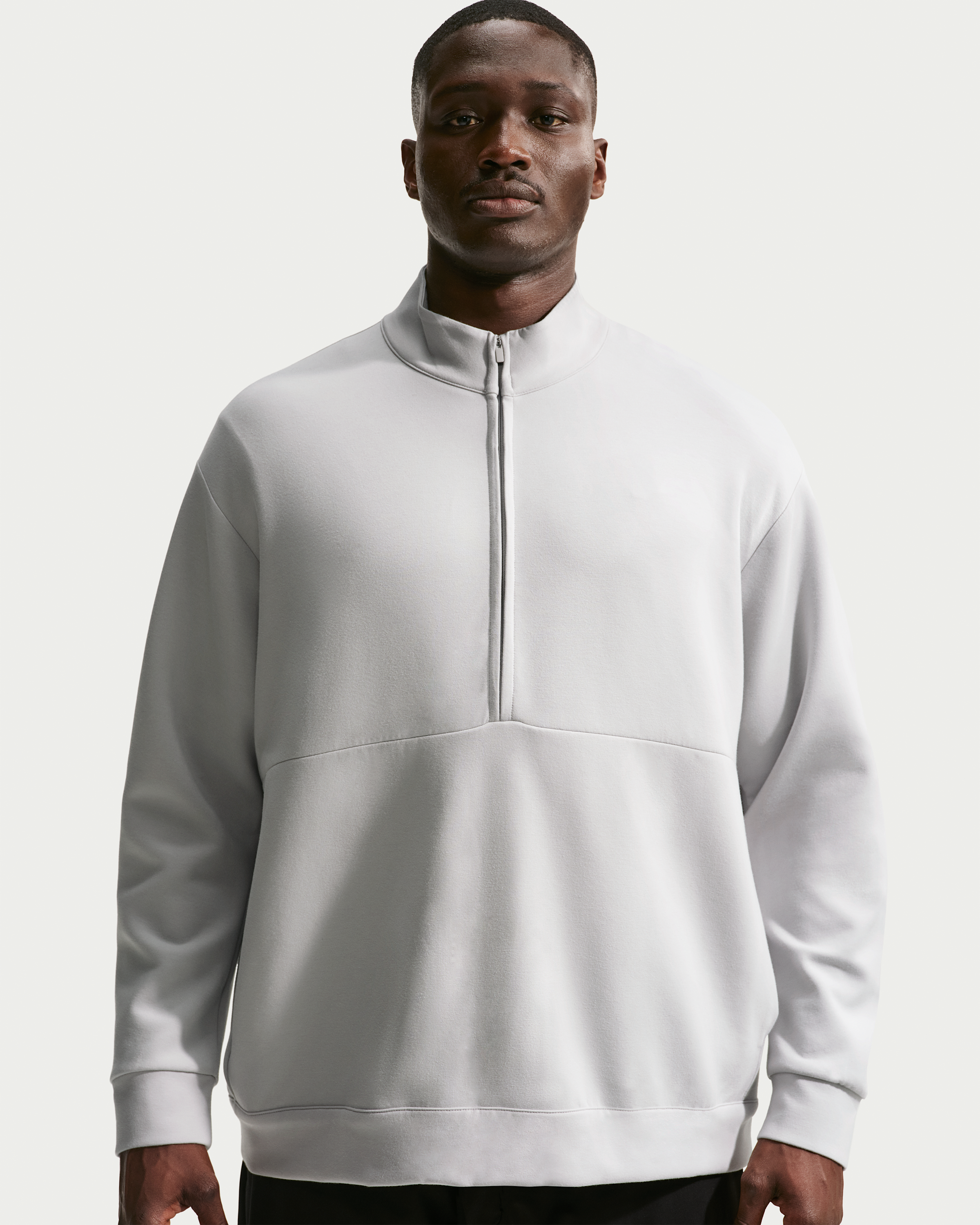 Nike 24.7 ImpossiblySoft Men's Dri-FIT 1/2-Zip Top - Grey Fog/Light Smoke Grey - View 7