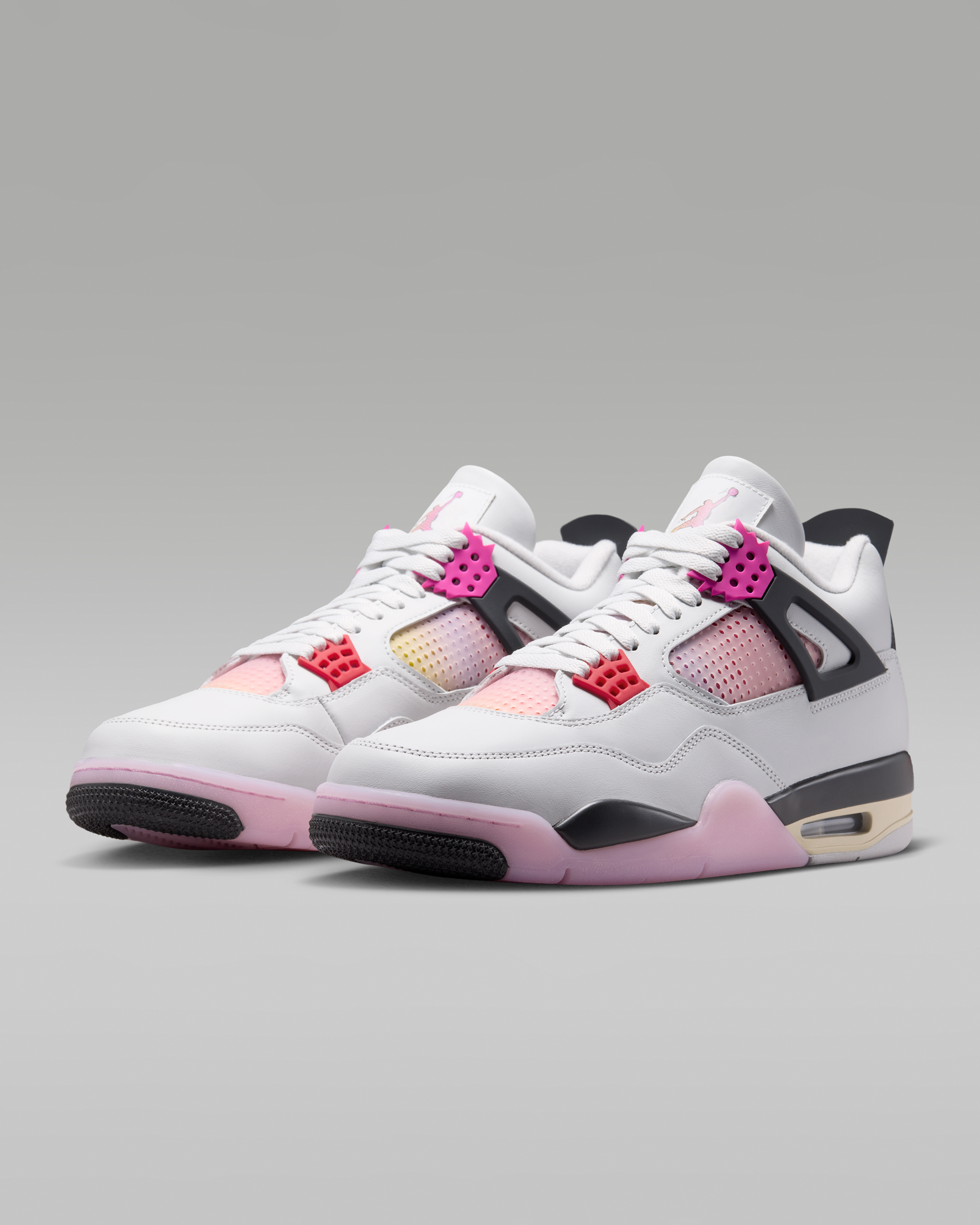 Air Jordan 4 Retro 'Comic' Men's Shoes - Off-White/Anthracite/Fire Pink - View 5