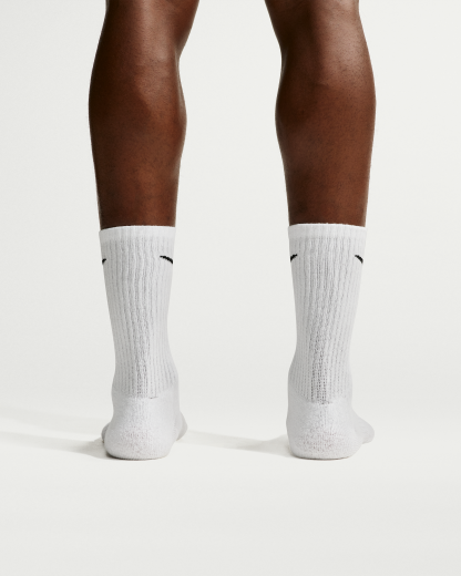 Nike Everyday Cushioned Training Crew Socks (6 Pairs) - White/Black - View 5