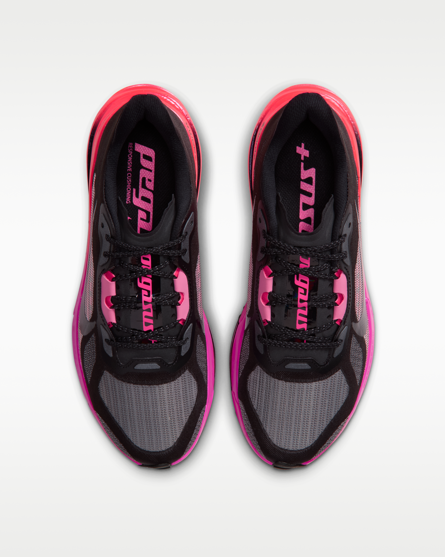 Nike Pegasus Plus 2 Women's Road-Running Shoes - Black/Hyper Pink/Laser Crimson/Black - View 4