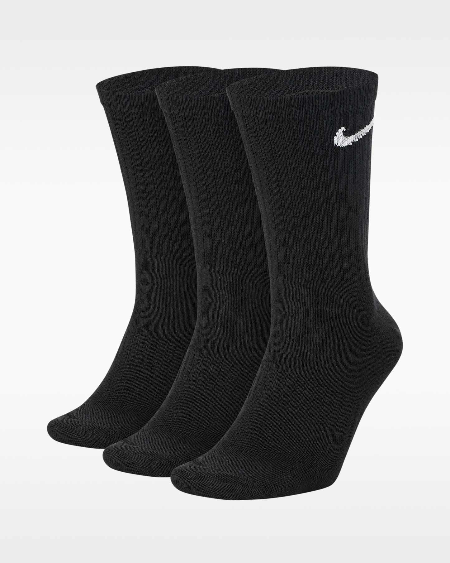 Nike Everyday Lightweight Training Crew Socks (3 Pairs) - Black/White - View 1