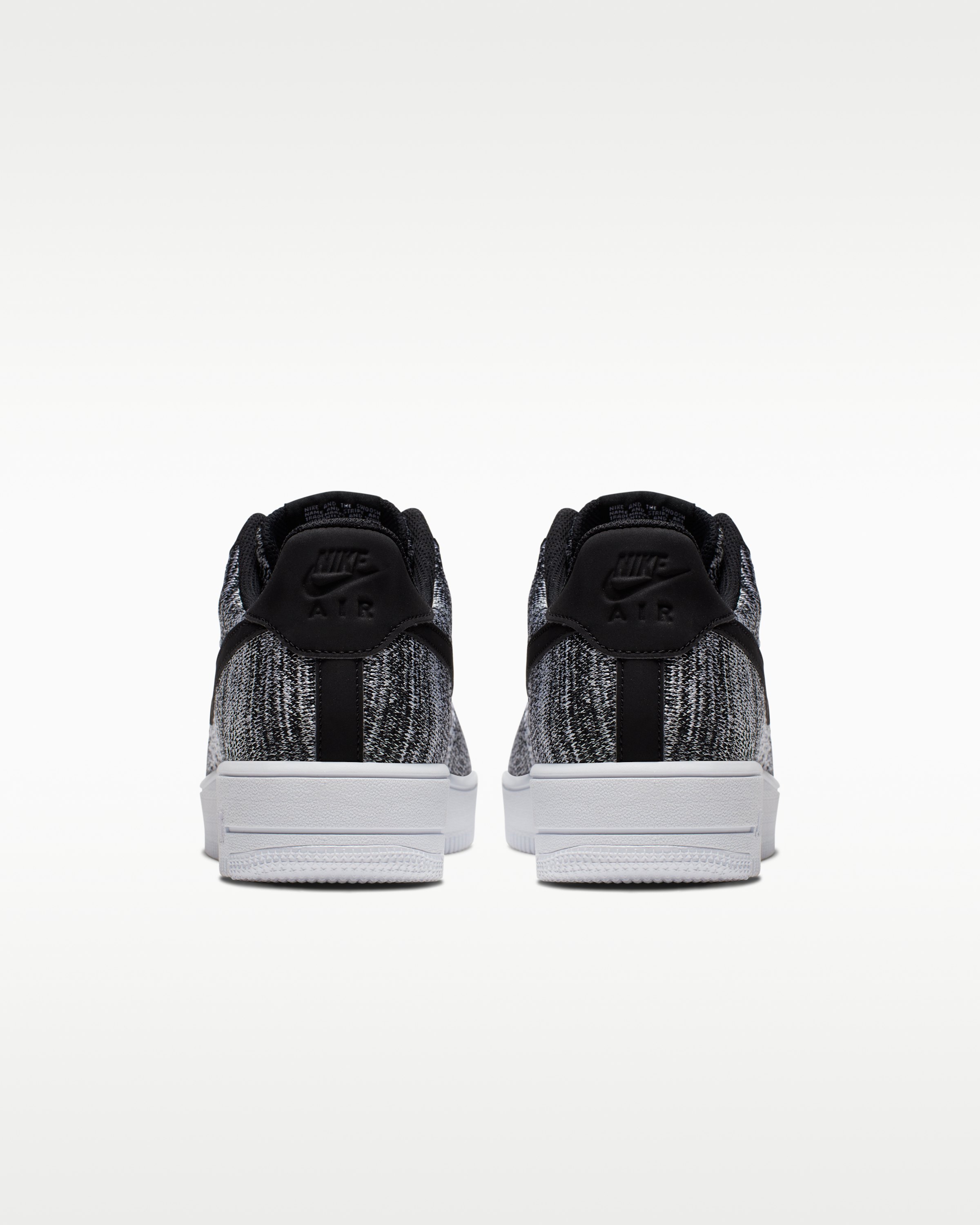 Nike Air Force 1 Flyknit 2.0 Shoes - Black/Black/White/Pure Platinum - View 6