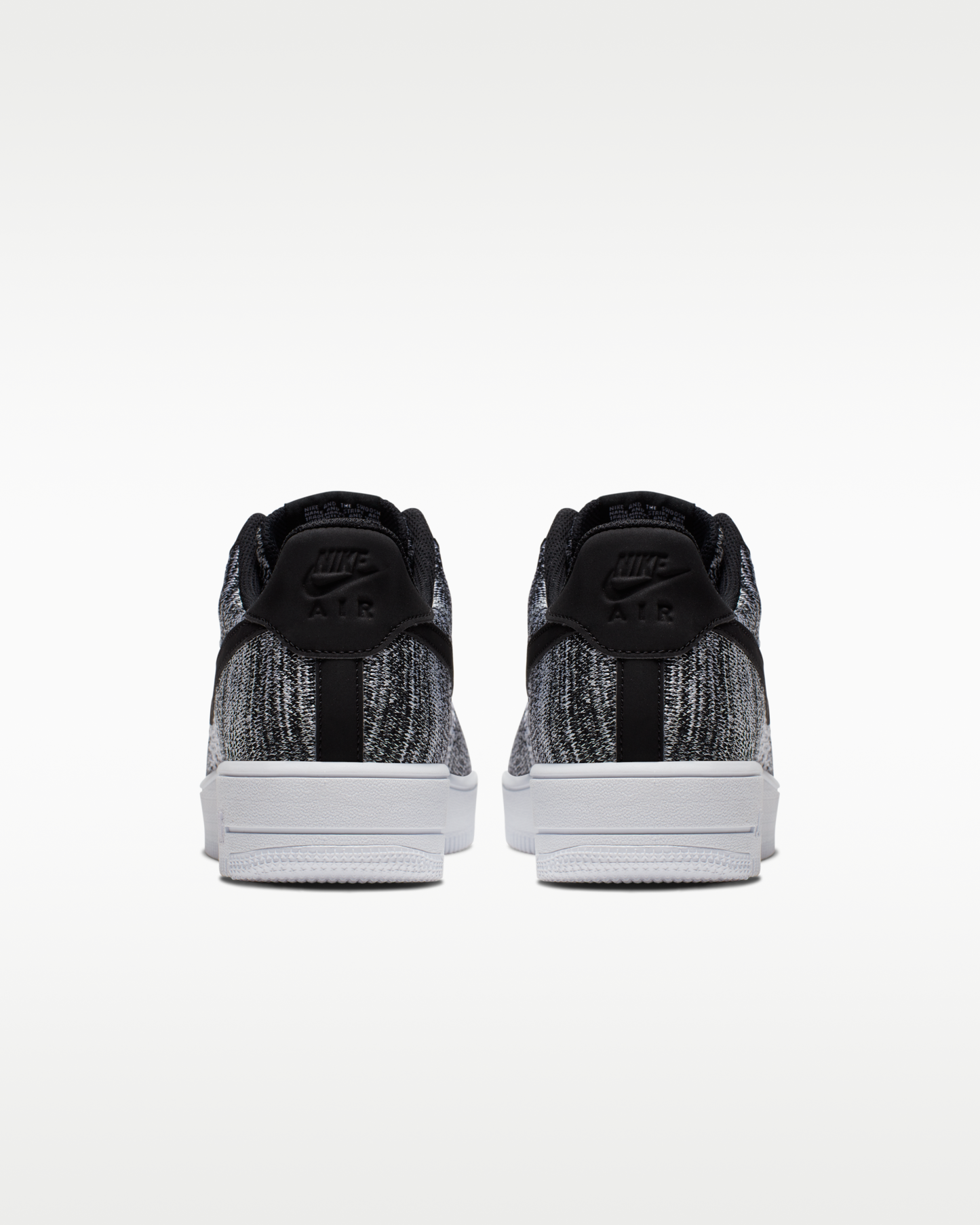 Nike Air Force 1 Flyknit 2.0 Shoes - Black/Black/White/Pure Platinum - View 6