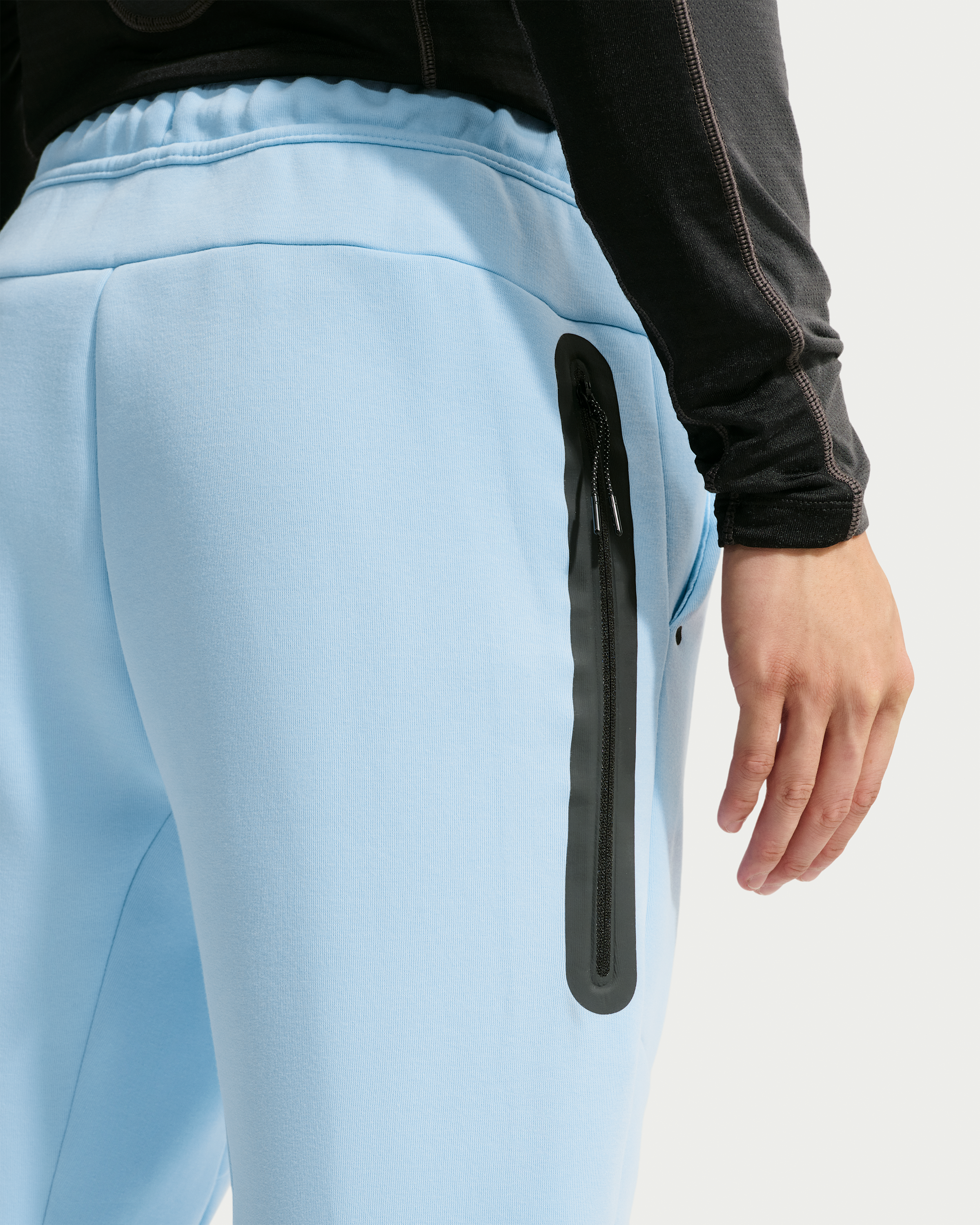 Nike Tech Men's Fleece Joggers - Ice Blue/Black - View 3