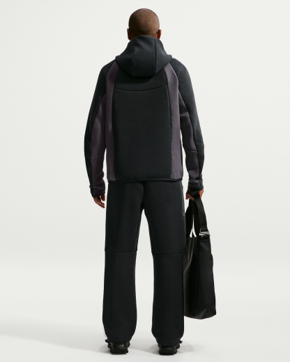 Nike Tech Men's Colour-Block Full-Zip Fleece Windrunner Jacket - Black/Anthracite/Black - View 5