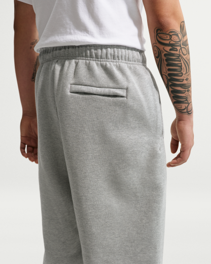 Nike Solo Fleece Men's Cuffed Trousers - Dark Grey Heather/Sail - View 3
