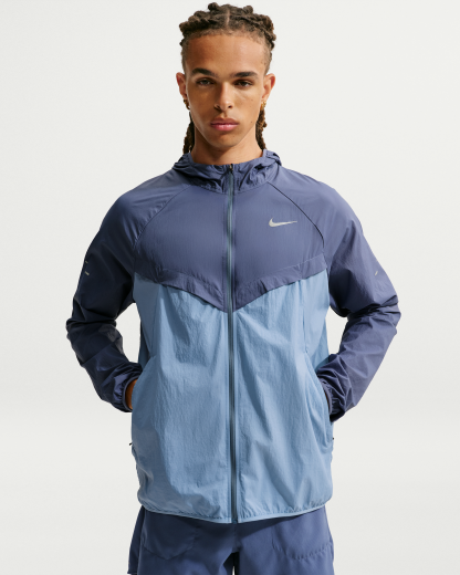 Nike Stride Men's Repel UV Running Jacket - Diffused Blue/Work Blue - View 1