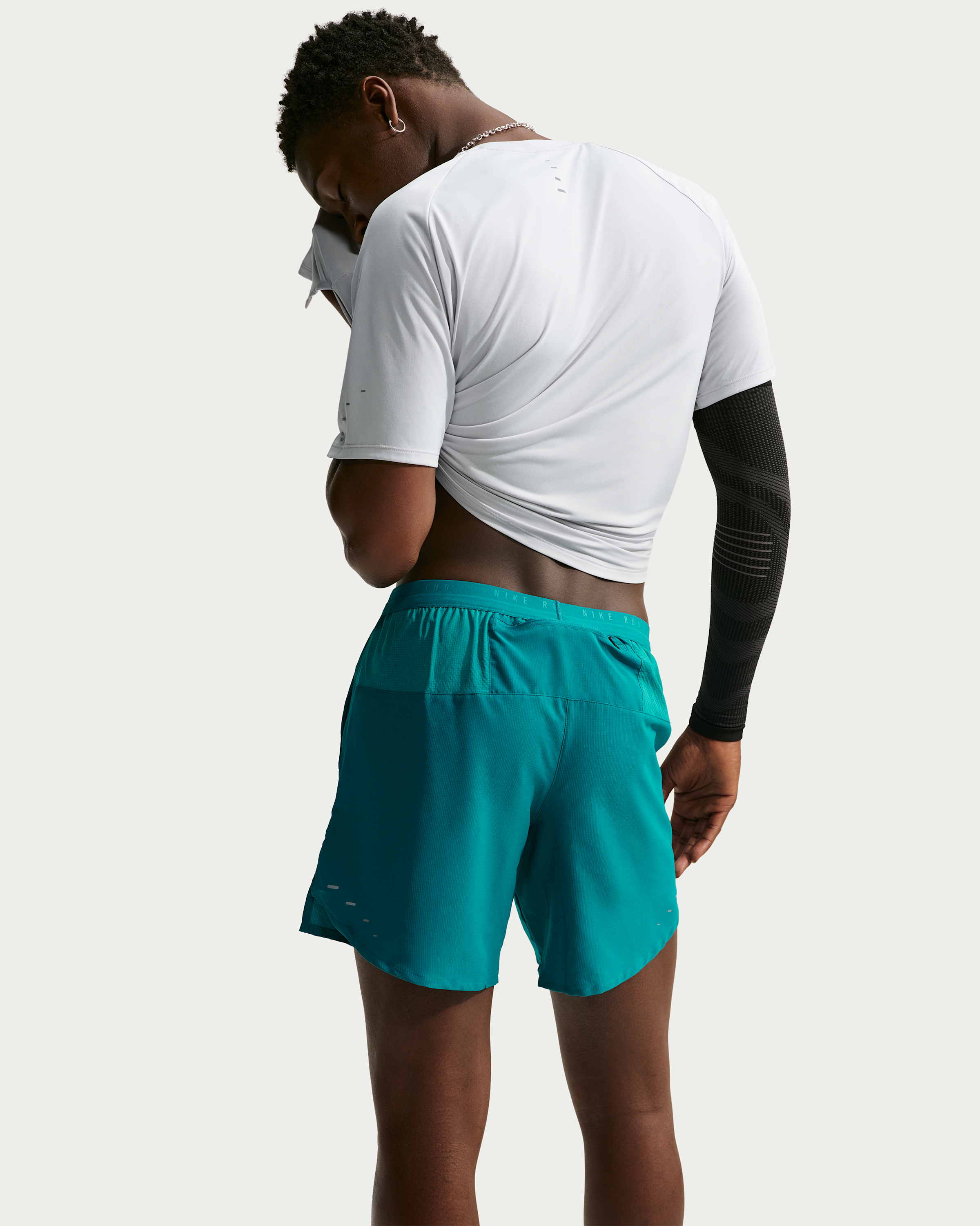 Nike Stride Men's Dri-FIT 18cm (approx.) Briefs-Lined Running Shorts - Bright Spruce - View 3