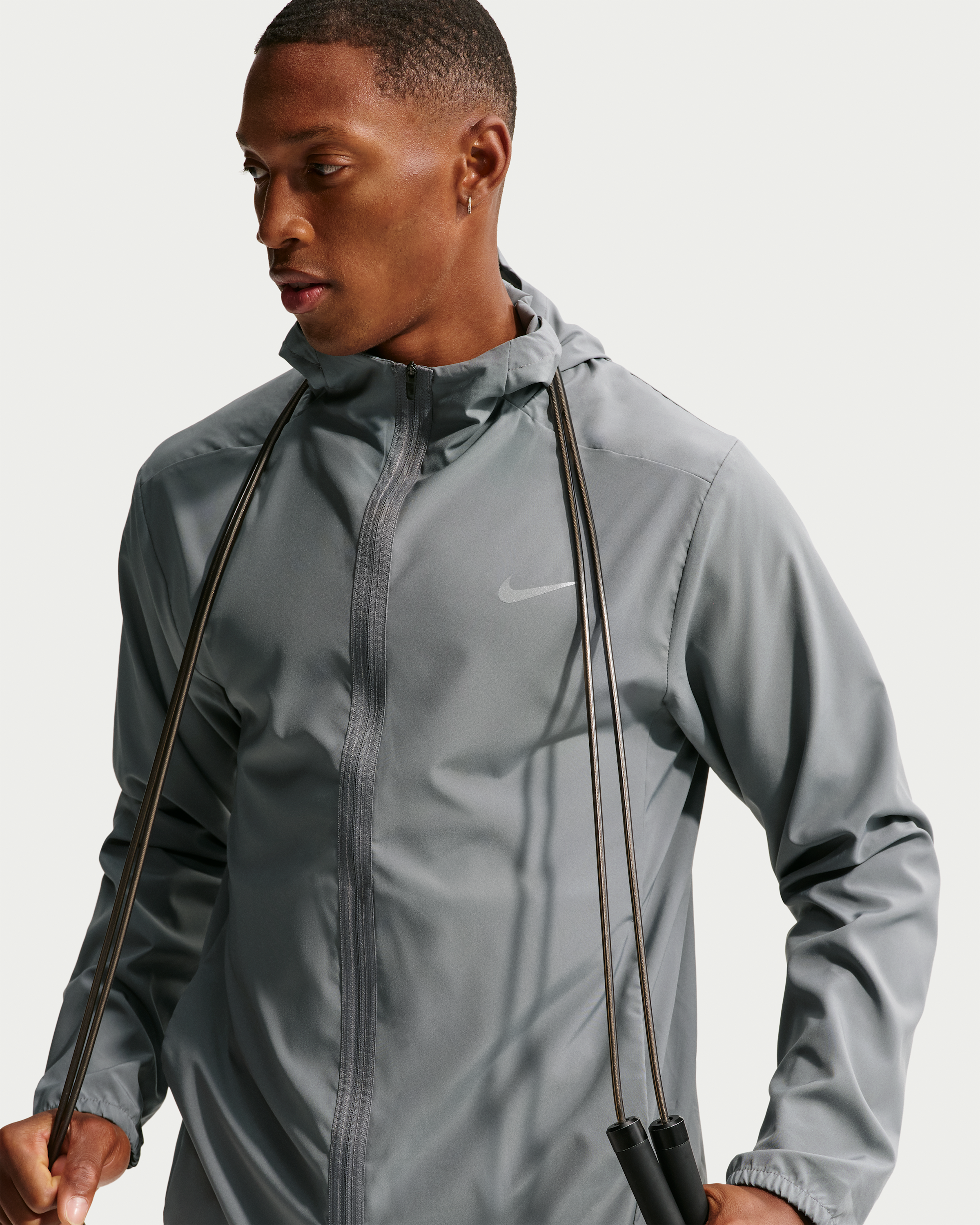 Nike Form Men's Dri-FIT Hooded Versatile Jacket - Smoke Grey - View 3
