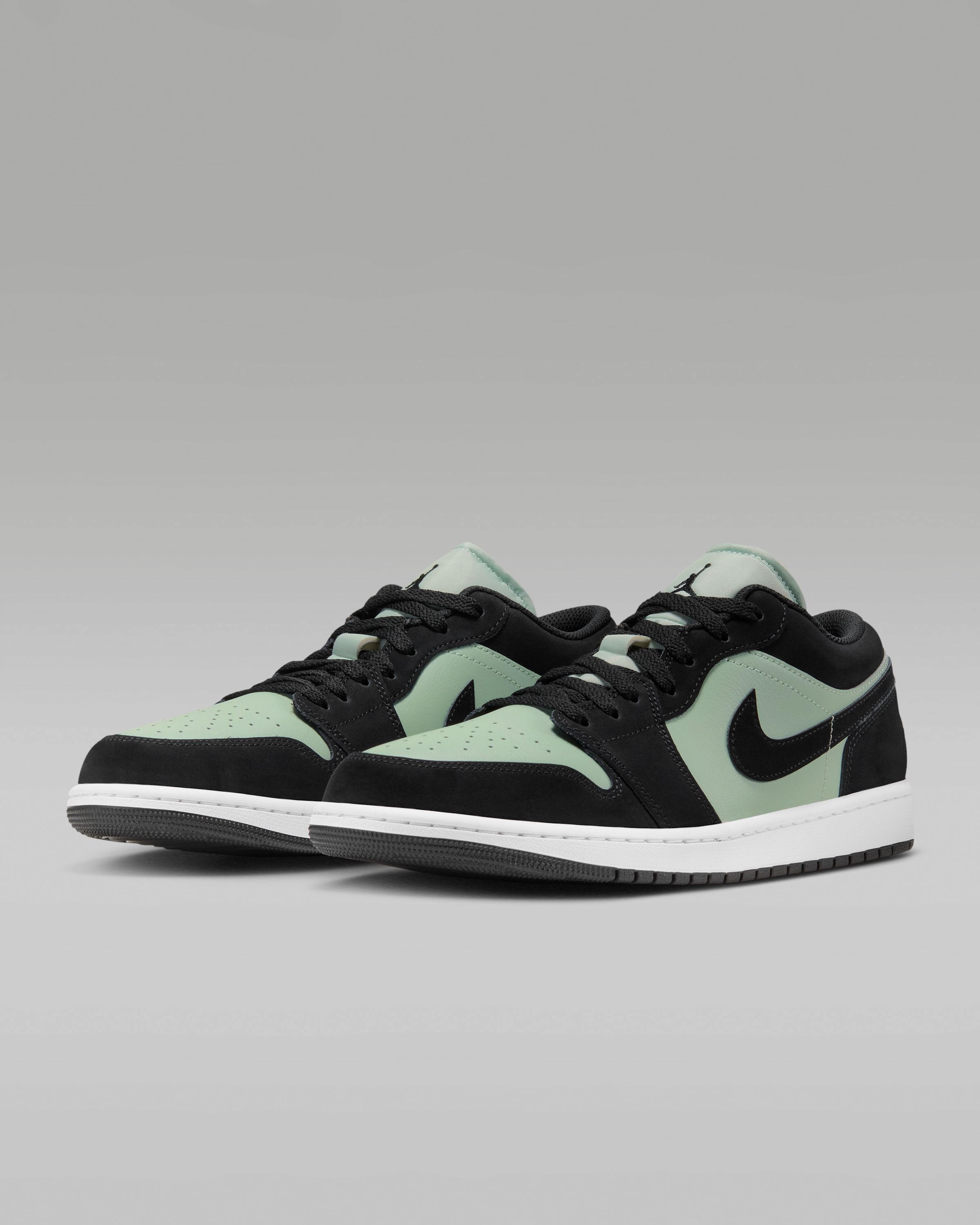 Air Jordan 1 Low Men's Shoes - Black/White/Pistachio Frost - View 5