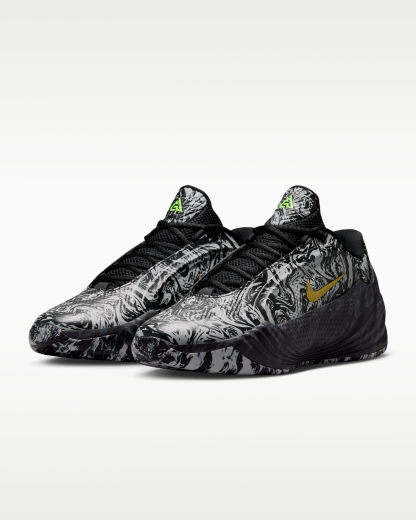 Giannis Freak 8 'Etched in Stone' Basketball Shoes - Black/Light Smoke Grey/Volt - View 5