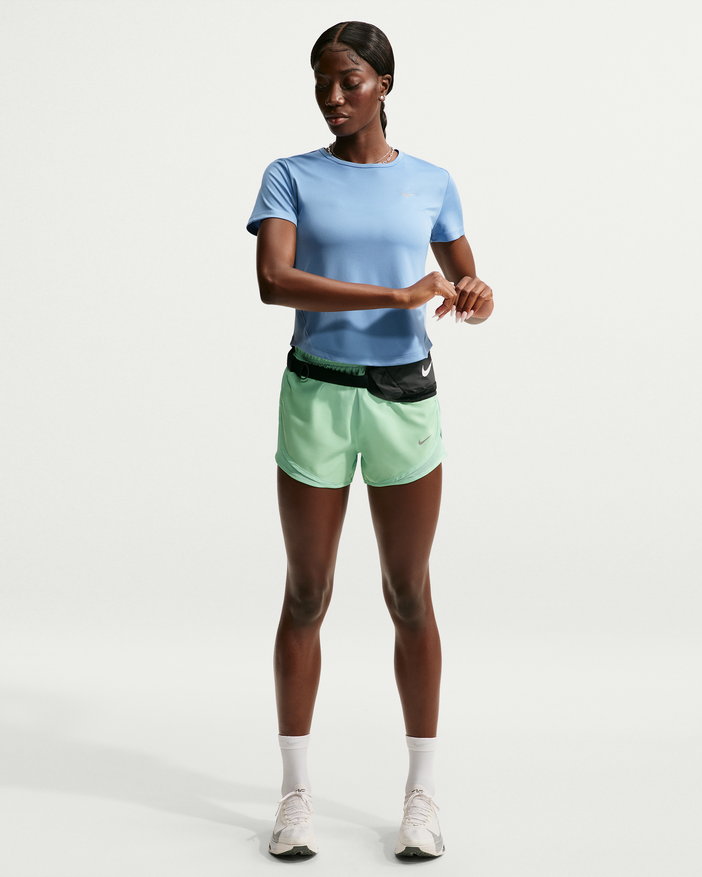 Nike Tempo Women's Dri-FIT Short-Sleeve Running Top - Work Blue - View 4