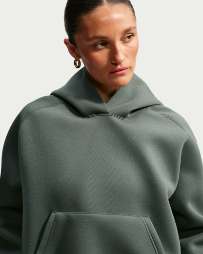 Nike Article Fleece Women's Oversized Hoodie - Camo Green/Camo Green - View 3