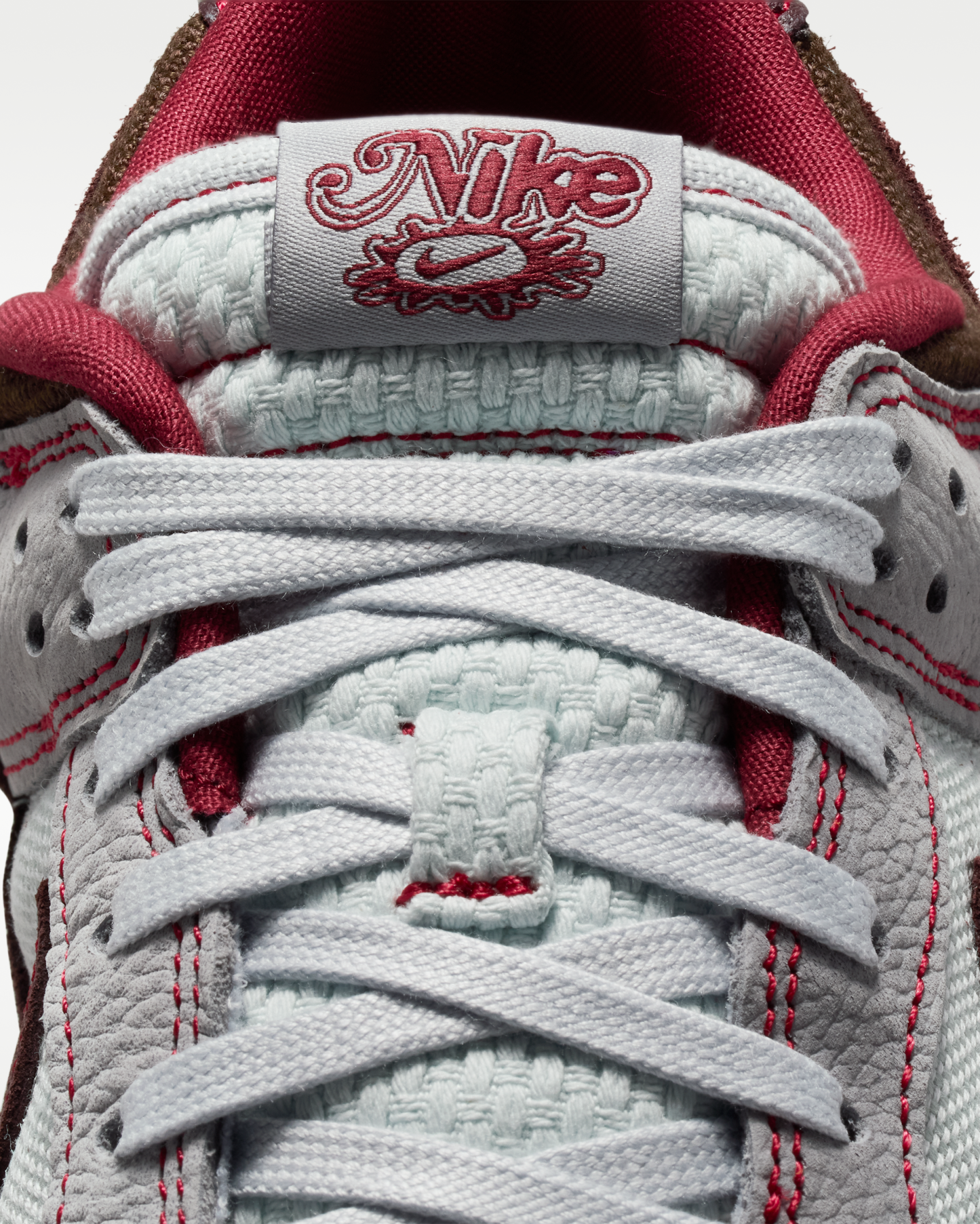 Nike Dunk Low Retro SE Men's Shoes - Pure Platinum/Wolf Grey/Team Red/Burgundy Crush - View 9