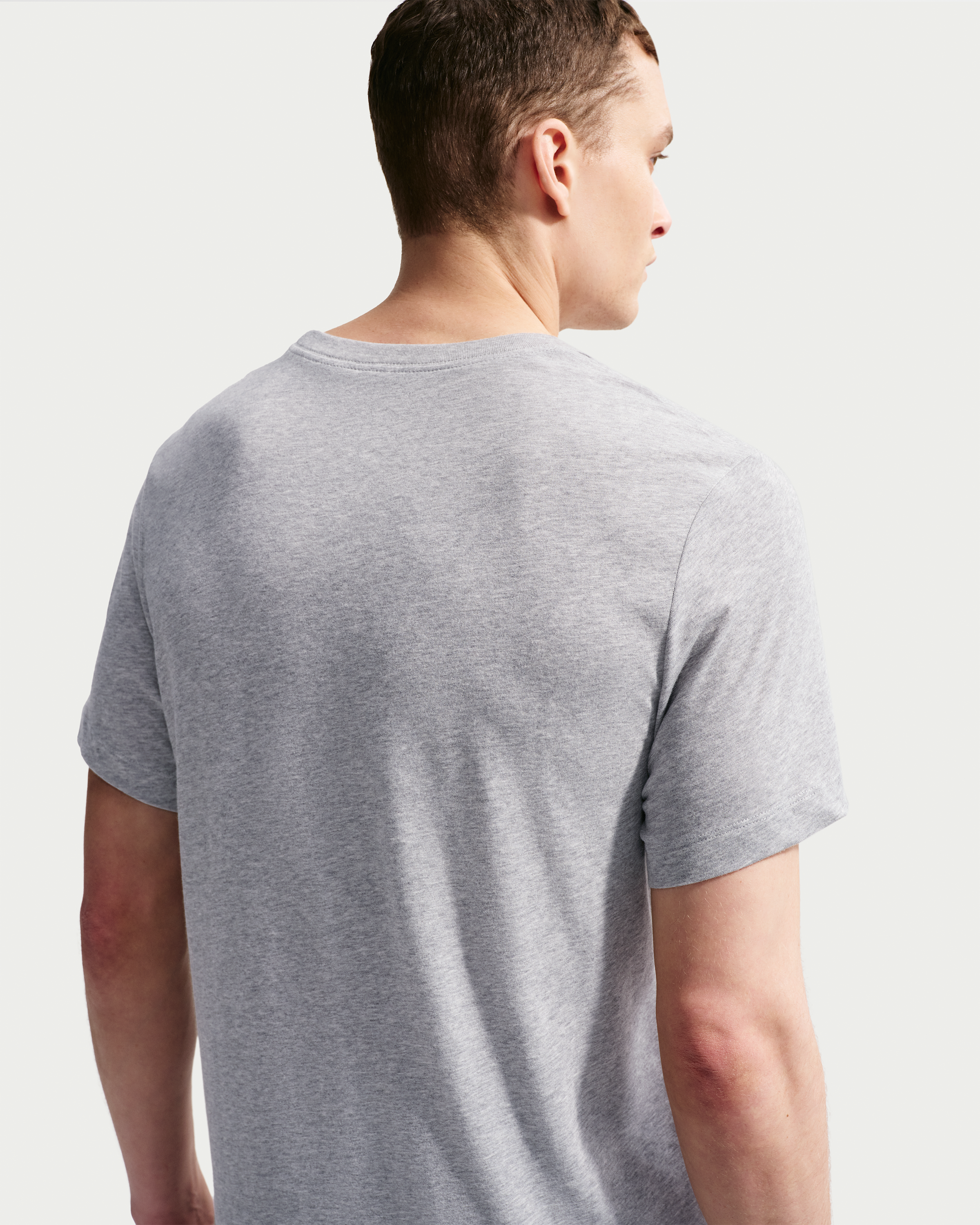 Nike Dri-FIT Men's Fitness T-Shirt - Dark Grey Heather/Black - View 2
