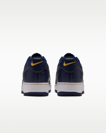 Nike Air Force 1 '07 Men's Shoes - Summit White/Yellow Ochre/Midnight Navy - View 6