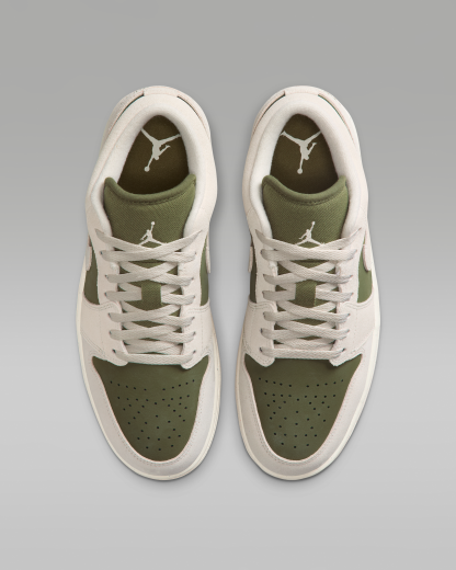 Air Jordan 1 Low SE Men's Shoes - Medium Olive/Sail/Light Orewood Brown - View 4