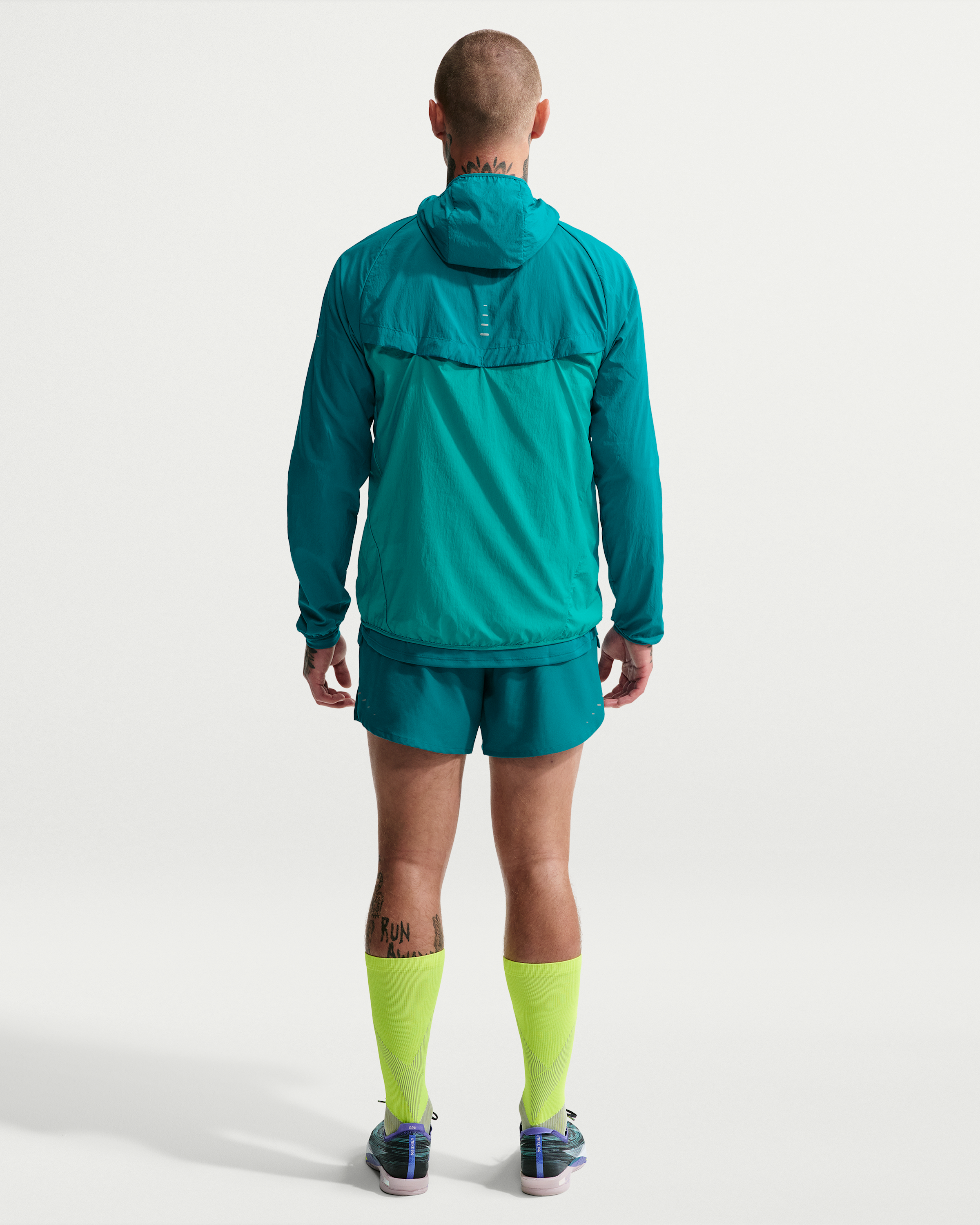 Nike Stride Men's Repel UV Running Jacket - Bright Spruce/Energy - View 5