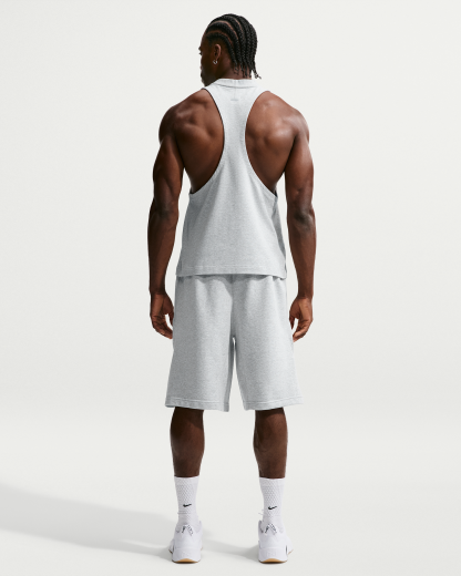 Nike N.A.C. Men's Dri-FIT Fleece Training Shorts - Light Smoke Grey/Heather/Light Smoke Grey - View 5